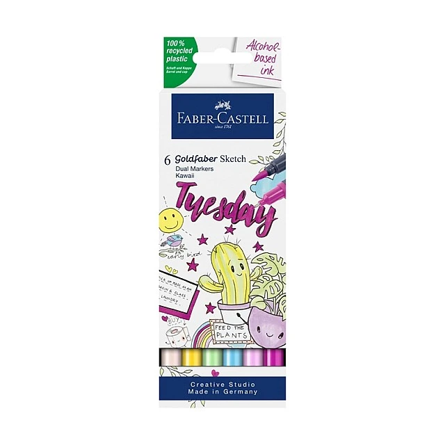 Faber-Castell μαρκαδόροι Goldfaber Sketch Kawaii, 6 τμχ