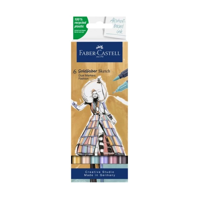 Faber-Castell μαρκαδόροι Goldfaber Sketch Fashion, 6 τμχ