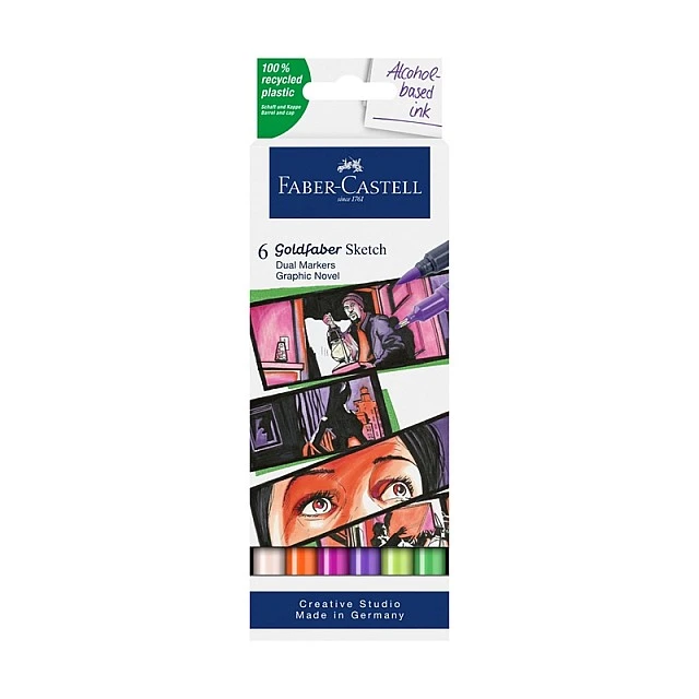 Faber-Castell μαρκαδόροι Goldfaber Sketch Graphic, 6 τμχ