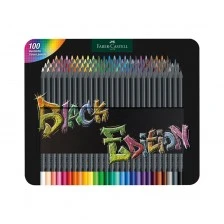 Faber-Castell μολύβια Black Edition, 100 χρώματα, μεταλλική κασετίνα