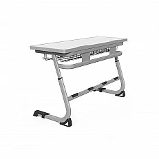 RFG εργονομικό θρανίο Ergo School ρυθμιζόμενο διπλό λευκός πάγκος γκρι μέταλλο από Α΄ έως Γ΄ λυκείου