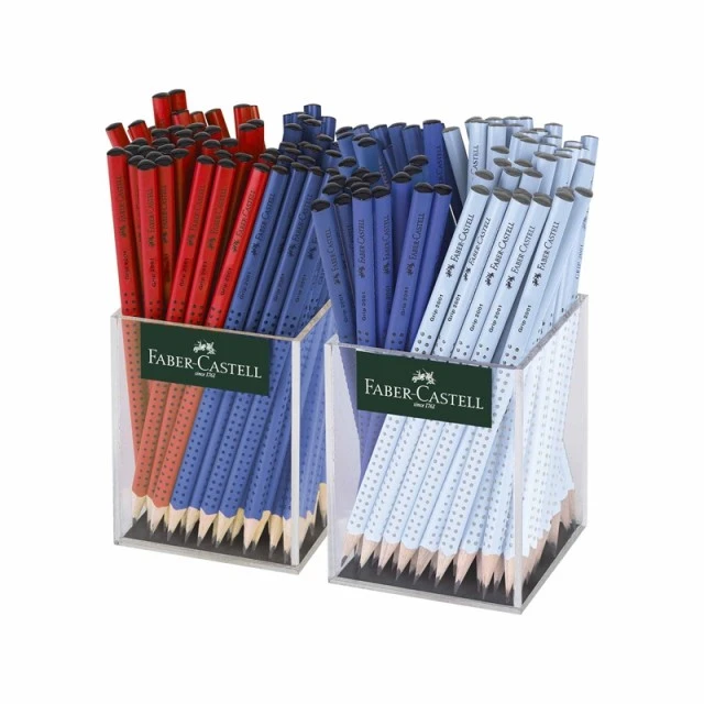 Faber-Castell μολύβια Grip 2001, γραφίτης B, 72 τμχ σε 2 κούπες ασόρτι