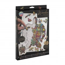 Grafix παζλ Χελώνα, μοναδικά σχήματα, ξύλινο, 130 κομμάτια