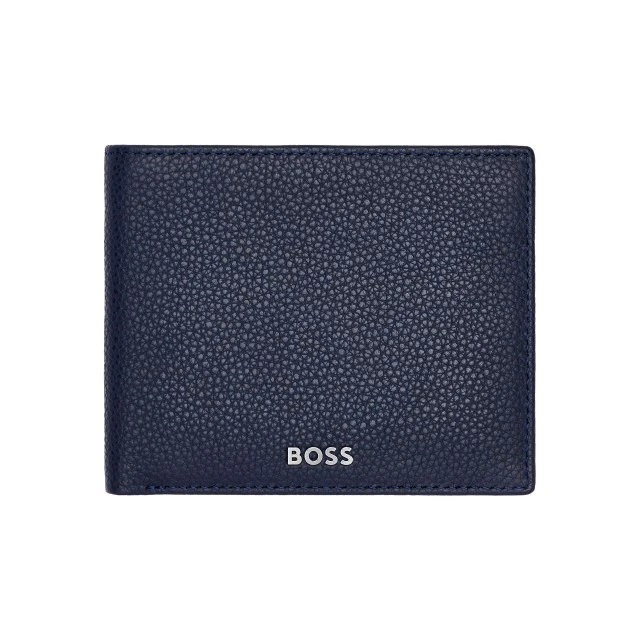 Hugo Boss πορτοφόλι Classic Grained με θήκη για κέρματα, σκούρο μπλε