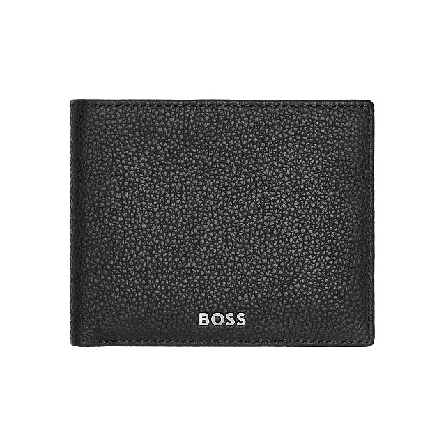 Hugo Boss πορτοφόλι Classic Grained με θήκη για κέρματα, μαύρο