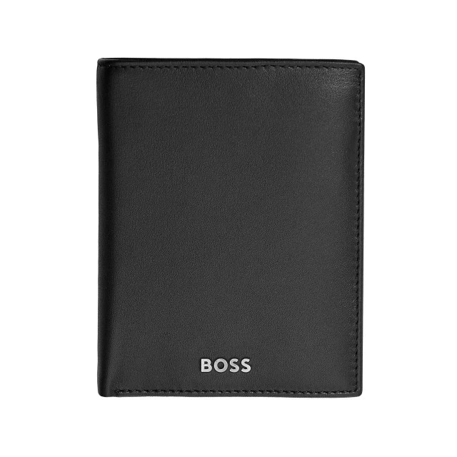 Hugo Boss πορτοφόλι Classic Smooth κάθετο με καπάκι, μαύρο