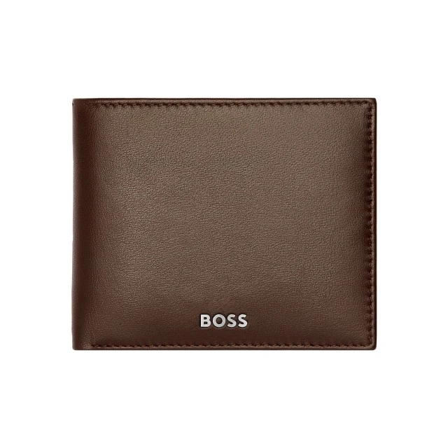 Hugo Boss πορτοφόλι Classic Smooth με θήκη για κέρματα, καφέ