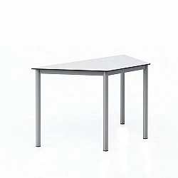 RFG μαθητικό τραπέζι Trapez άνω της Γ΄ γυμνασίου 1250 x 600 x 750 mm HPL λευκός πάγκος γκρι μέταλλο