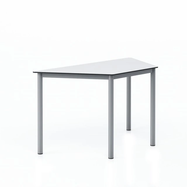 RFG μαθητικό τραπέζι Trapez άνω της Γ΄ γυμνασίου 1250 x 600 x 750 mm HPL λευκός πάγκος γκρι μέταλλο