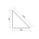 RFG Ученическа маса Trapez 45, над VIII клас, 650 х 1250 х 750 mm, MDF, бял плот, сив метал