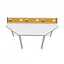 RFG εργαστηριακό τραπέζι φυσικής Quin άνω της Β΄ γυμνασίου 1700 x 700 x 750 mm κίτρινο/λευκό