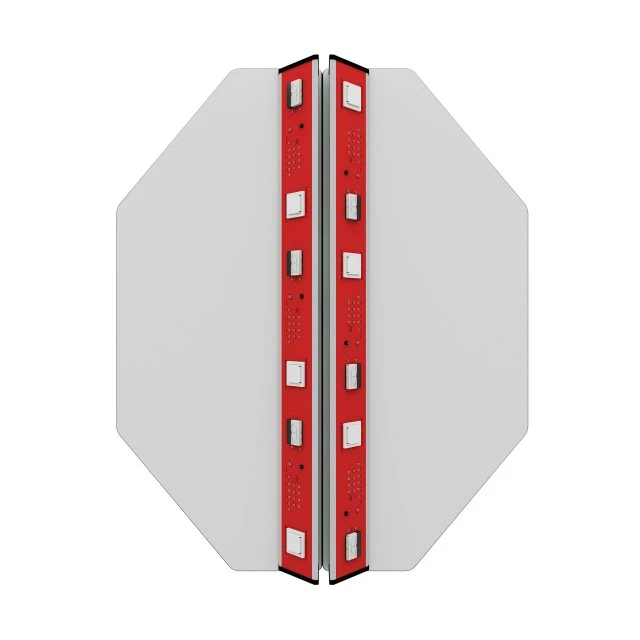 RFG εργαστηριακό τραπέζι φυσικής Hexa άνω της Β΄ γυμνασίου 1700 x 1400 x 750 mm κόκκινο/λευκό
