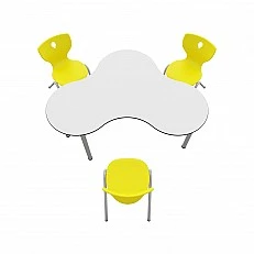 RFG μαθητικό τραπέζι Puzzle HPL λευκός πάγκος ύψος 76 cm άνω της Γ΄ γυμνασίου