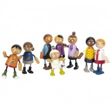 Small Foot ξύλινες κούκλες οικογένεια με μωρό, 8 τεμάχια