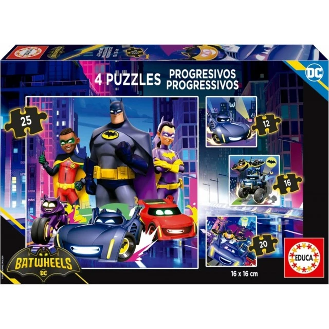 Παζλ 4 σε 1 Educa, Batman, 16/12/20/25 τεμάχια