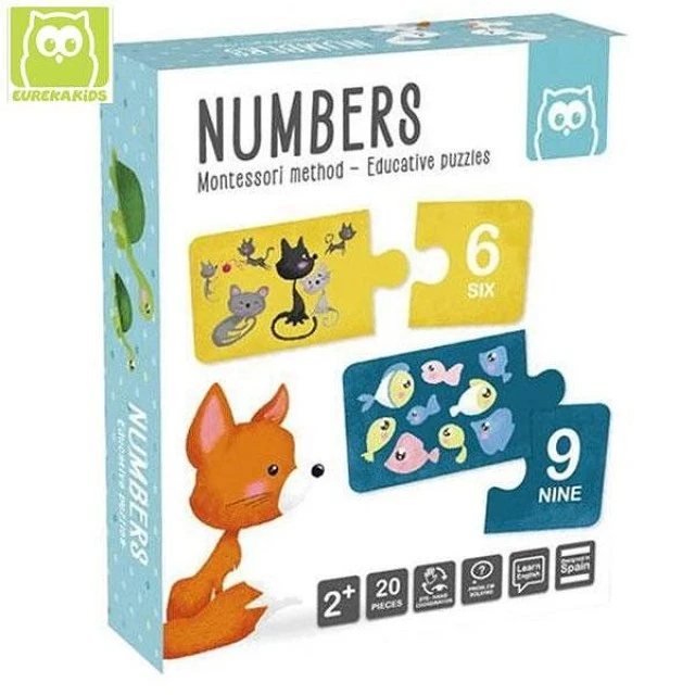Εκπαιδευτικό παζλ Numbers - Montessori, Eurekakids 20 τεμάχια