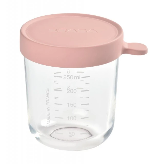 Γυάλινο δοχείο 250 ml παλιό ροζ