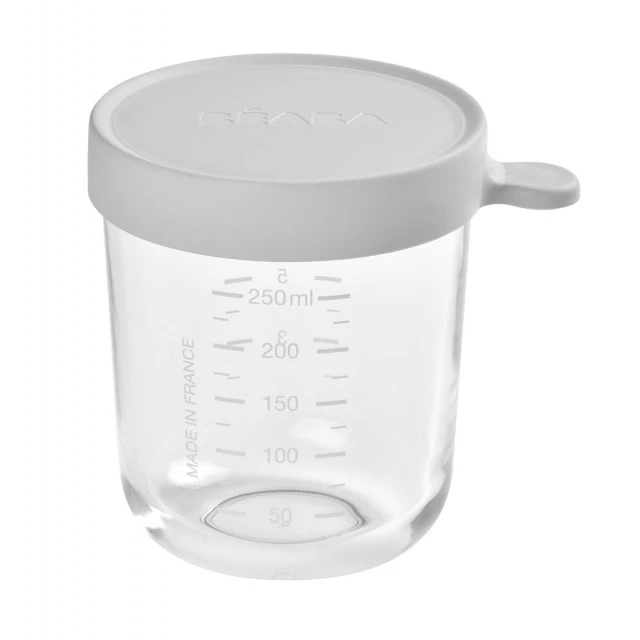 Γυάλινο δοχείο 250 ml γκρι