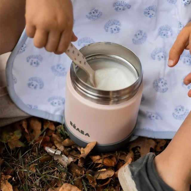 Ανοξείδωτο θερμός τροφίμων 300ml ροζ-σκούρο γκρι