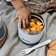 Ανοξείδωτο θερμός τροφίμων 500ml μπλε καπάκι-λευκό