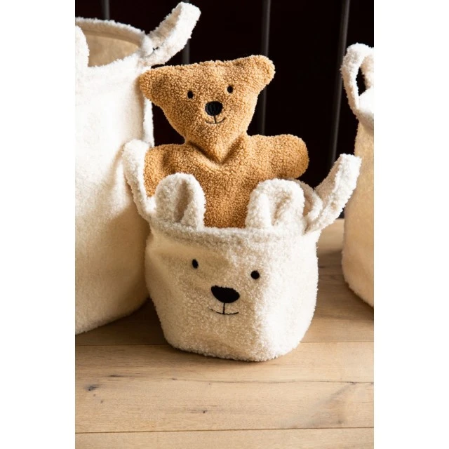 Καλάθι αποθήκευσης 25x20x20 cm teddy white