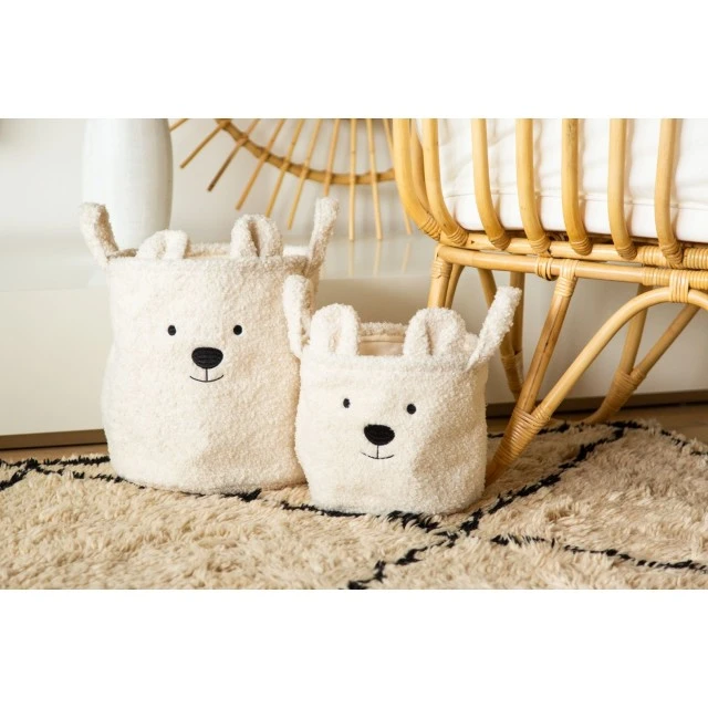 Καλάθι αποθήκευσης 30x30x30 cm teddy white