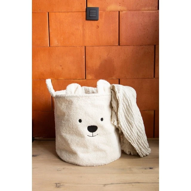 Καλάθι αποθήκευσης 40x40x40 cm teddy white