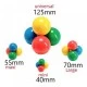 Έγχρωμες μπάλες Freeballs Μεγάλες Μπάλες Ф70mm - 8 τεμάχια