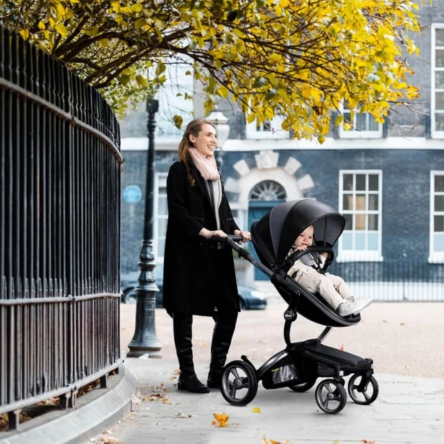Συνδυασμένο καρότσι μωρού Mima Xari 2in1 - London black Limited