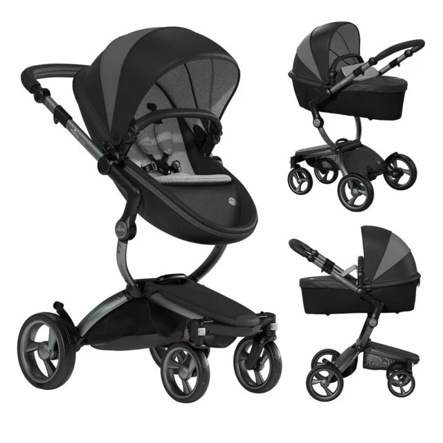 Συνδυασμένο καρότσι μωρού Mima Xari 2in1 - London black Limited