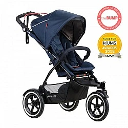 Phil & Teds Stroller Sport V5 για ένα ή περισσότερα παιδιά, Μπλε