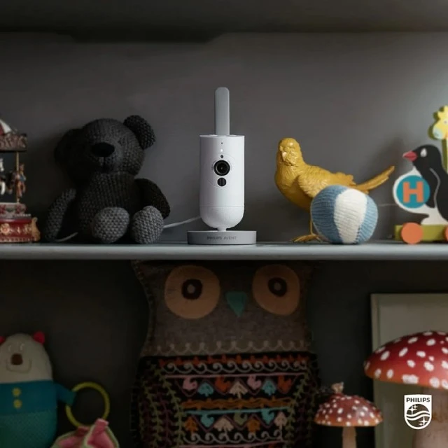 Ψηφιακή οθόνη βίντεο Philips Avent SCD953/26 με κάμερα Full HD με νυχτερινή όραση, ευρυγώνιο φακό 120°, έγχρωμη οθόνη LCD 4,3 ιντσών, σύνδεση με εφαρμογή για κινητά