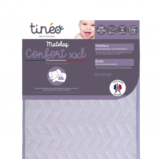 Βρεφικό Στρώμα Comfort XXL 60X120X15cm Tineo