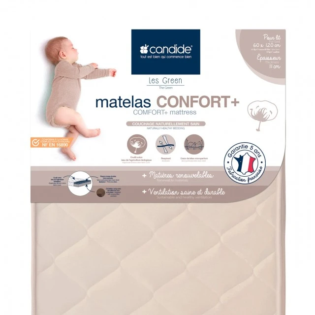 Органичен Матрак Коко Comfort+ За Легло 60X120См (11См Дебелина) Candide