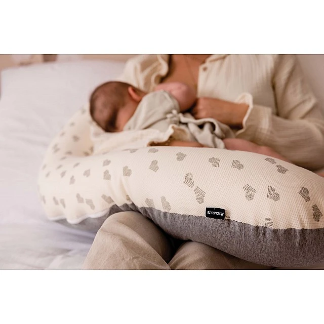 Multirelax Μαξιλάρι μητρότητας και νοσηλείας 3 σε 1 Grey Hearts Candide