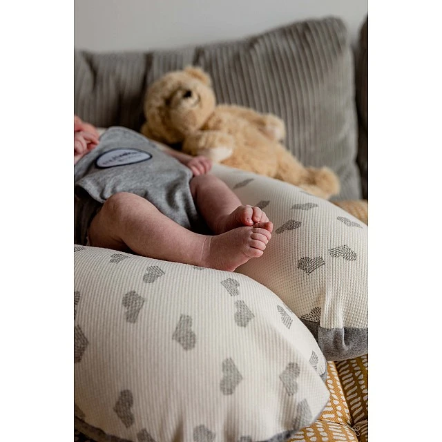 Multirelax Μαξιλάρι μητρότητας και νοσηλείας 3 σε 1 Grey Hearts Candide