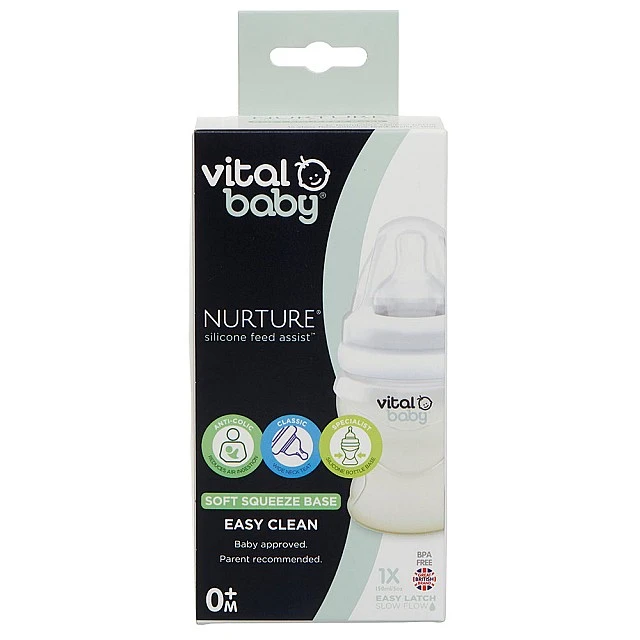 Μπουκάλι βοήθημα σίτισης σιλικόνης 150 ml. Μωρό ζωτικής σημασίας