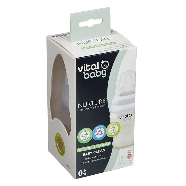 Μπουκάλι βοήθημα σίτισης σιλικόνης 150 ml. Μωρό ζωτικής σημασίας