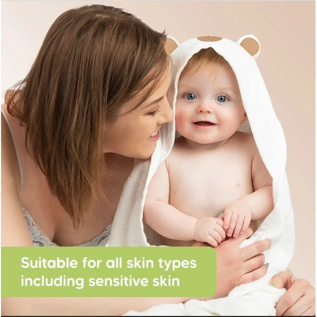 Βρεφική πετσέτα με κουκούλα KeaBabies Organic Bamboo Brown Bear
