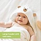 Βρεφική πετσέτα με κουκούλα KeaBabies Organic Bamboo Brown Bear
