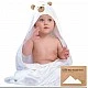 Βρεφική πετσέτα με κουκούλα KeaBabies Organic Bamboo Brown Bear