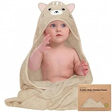 Πετσέτα μωρού με κουκούλα KeaBabies Organic Bamboo Cat