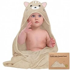 Πετσέτα μωρού με κουκούλα KeaBabies Organic Bamboo Cat