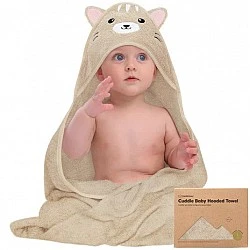 Πετσέτα μωρού με κουκούλα KeaBabies Organic Bamboo Cat