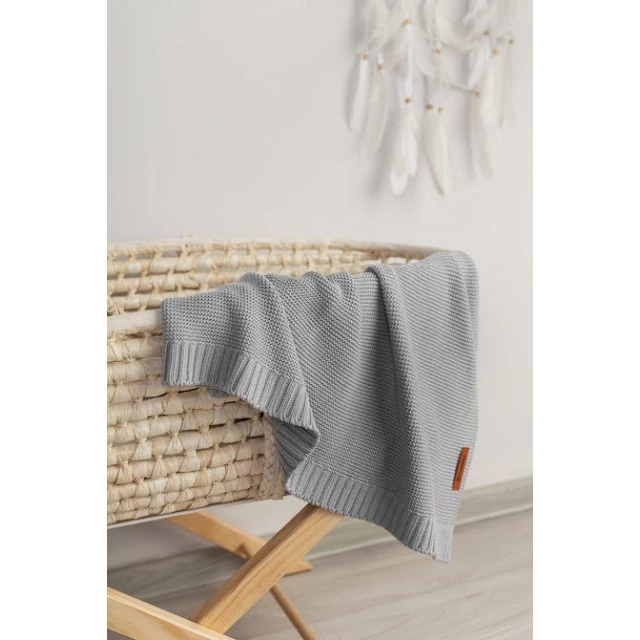 Κουβέρτα Bamboo And Cotton Γκρι 100x80cm