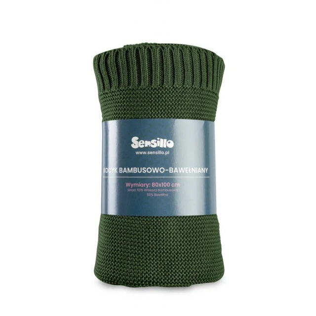 Κουβέρτα Bamboo And Cotton Green 100x80cm