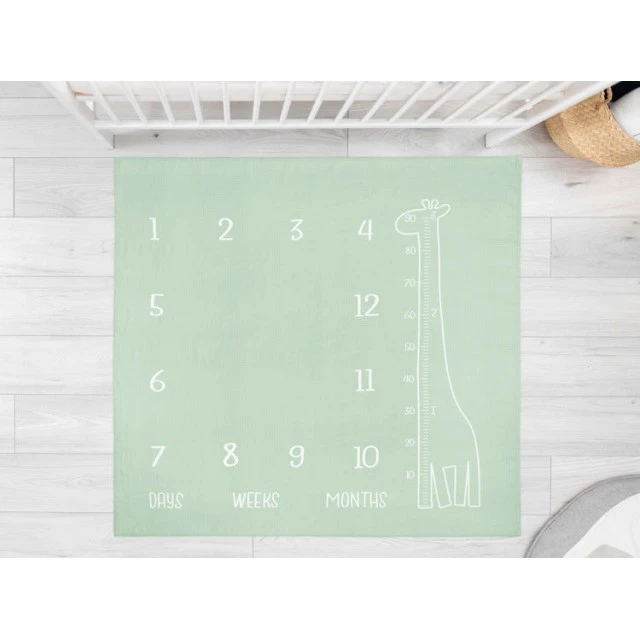 Μουσελίνα φωτο-κάπα Giraffe Mint 120x120 εκ.