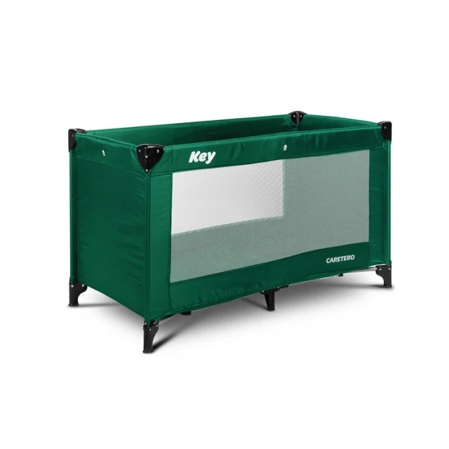Αναδιπλούμενο παρκοκρέβατο για ταξίδια Key Dark Green Caretero