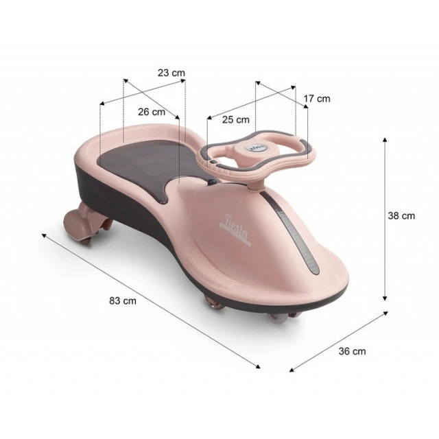 Αυτοκίνητο Gravity τύπου σκαθάρι Ride-On Fiesta Pink Caretero Toyz