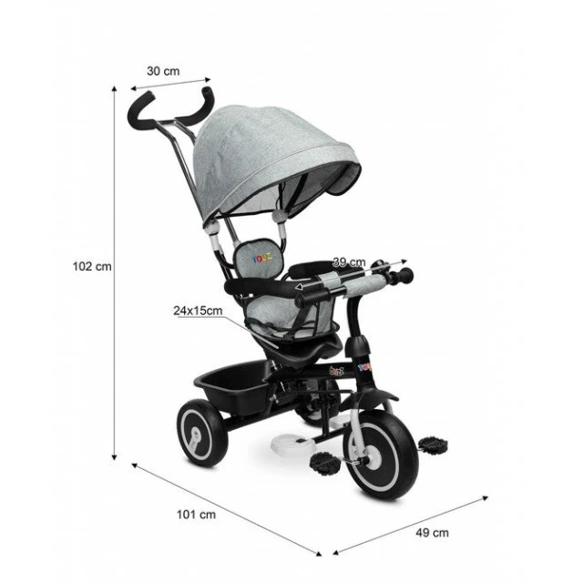 Τρίκυκλο με γονικό έλεγχο Buzz Red Caretero Toyz